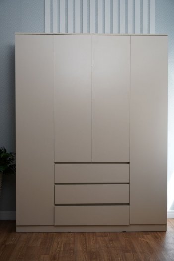 Шкаф распашной Мори 1600 мм сатин (ДСВ) в Арамиле - aramil.mebel-e96.ru