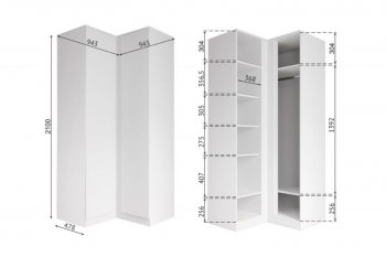 Угловой шкаф Мори графит (ДСВ) в Арамиле - aramil.mebel-e96.ru