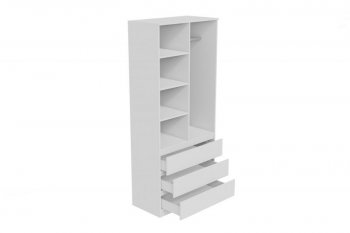 Шкаф 900 мм Мори 900.2 белый высота 2100 мм (ДСВ) в Арамиле - aramil.mebel-e96.ru