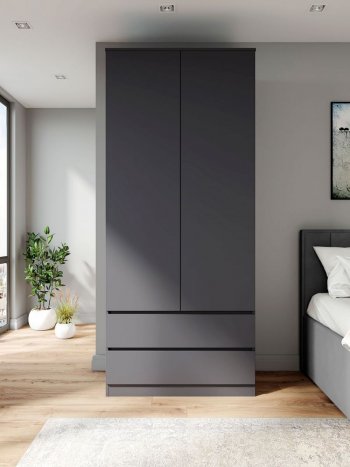 Шкаф 900 мм Мори 900.2 графит высота 2100 мм (ДСВ) в Арамиле - aramil.mebel-e96.ru