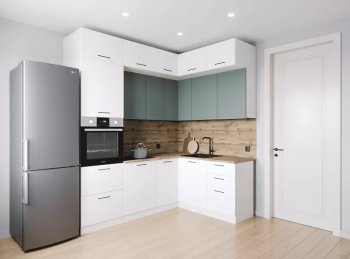 Кухонный гарнитур угловой Муссон 2200*1700 мм (Санвут) в Арамиле - aramil.mebel-e96.ru