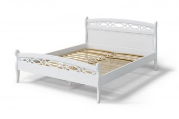Кровать Натали массив береза + МДФ, белый (МЛК) в Арамиле - aramil.mebel-e96.ru