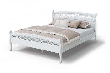 Кровать Натали массив береза + МДФ, белый (МЛК) в Арамиле - aramil.mebel-e96.ru