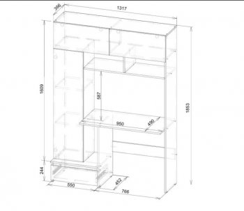 Стол компьютерный Некст-1 + Шкаф (СВ) в Арамиле - aramil.mebel-e96.ru