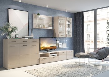 Стенка Ненси-3 + комод (Гор) в Арамиле - aramil.mebel-e96.ru