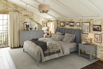 Комод 4 ящика 2 двери Никеа антрацит (БМ) в Арамиле - aramil.mebel-e96.ru