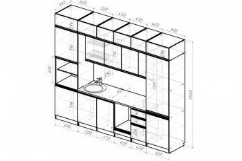 Кухонный гарнитур Ноктюрн люкс 3000 мм (Герда) в Арамиле - aramil.mebel-e96.ru
