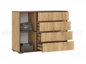 Комод 1 дверь 4 ящика (1200) Норд, дуб крафт (Миф) в Арамиле - aramil.mebel-e96.ru