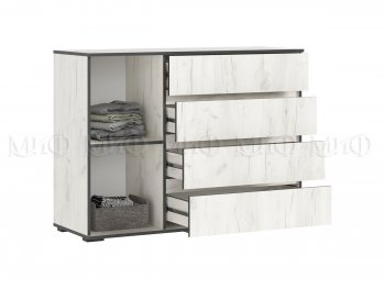 Комод 1 дверь 4 ящика (1200) Норд, крафт белый (Миф) в Арамиле - aramil.mebel-e96.ru
