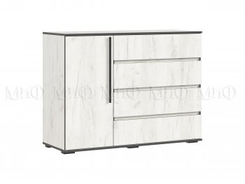 Комод 1 дверь 4 ящика (1200) Норд, крафт белый (Миф) в Арамиле - aramil.mebel-e96.ru