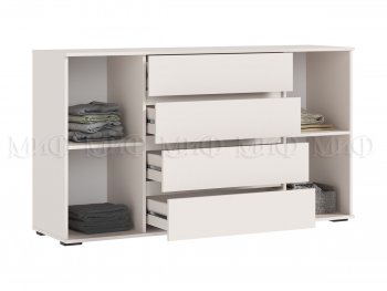 Комод 2 двери 4 ящика (1600) Норд, кашемир (Миф) в Арамиле - aramil.mebel-e96.ru