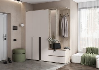 Прихожая Норд+Шкаф 1200, крафт серый/кашемир (Миф) в Арамиле - aramil.mebel-e96.ru