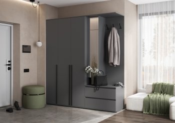 Прихожая Норд+Шкаф 1200, графит (Миф) в Арамиле - aramil.mebel-e96.ru