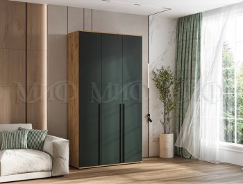 Шкаф 1200 мм 3-х ств. Норд дуб крафт/изумруд (Миф) в Арамиле - aramil.mebel-e96.ru