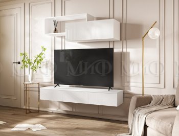 Стенка Норд-2 белый глянец (Миф) в Арамиле - aramil.mebel-e96.ru
