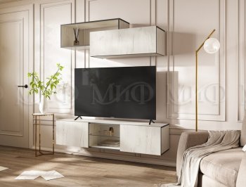 Стенка Норд-1 дуб крафт белый (Миф) в Арамиле - aramil.mebel-e96.ru
