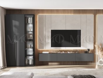 Стенка Норд графит (Миф) в Арамиле - aramil.mebel-e96.ru