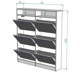 Обувница W17 (Графит) в Арамиле - aramil.mebel-e96.ru