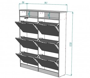 Обувница W18 (Графит) в Арамиле - aramil.mebel-e96.ru