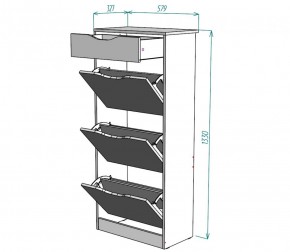 Обувница W24 (Белый) в Арамиле - aramil.mebel-e96.ru