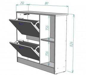 Обувница W29 (Графит) в Арамиле - aramil.mebel-e96.ru