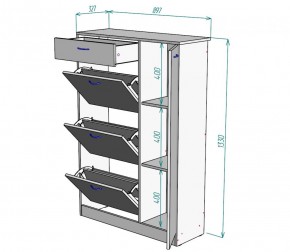 Обувница W43 (ДСС) в Арамиле - aramil.mebel-e96.ru