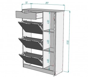 Обувница W44 (ДСС-Белый) в Арамиле - aramil.mebel-e96.ru