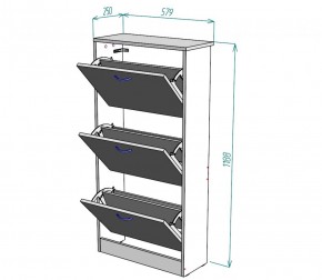 Обувница W7 (Графит) в Арамиле - aramil.mebel-e96.ru