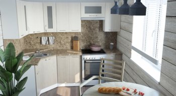 Кухонный гарнитур Ольга оптима 1 1300х2500 мм (Герда) в Арамиле - aramil.mebel-e96.ru