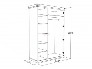 Шкаф 1500 мм Ольга-18 в Арамиле - aramil.mebel-e96.ru