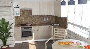 Кухонный гарнитур Ольга прайм 5 2300х1500 мм (Герда) в Арамиле - aramil.mebel-e96.ru