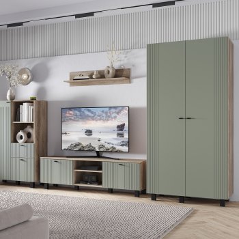 Тумба под ТВ Олива ТБ-09 эвкалипт софт (БТС) в Арамиле - aramil.mebel-e96.ru