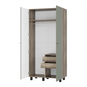 Стенка Олива комп.3 эвкалипт софт (БТС) в Арамиле - aramil.mebel-e96.ru