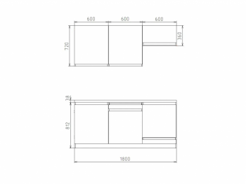 Кухонный гарнитур 1800 мм Ольвия-8 (Росток) в Арамиле - aramil.mebel-e96.ru