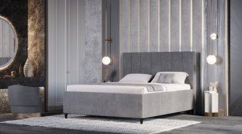 Кровать с ПМ Оливия Серый (Лин) в Арамиле - aramil.mebel-e96.ru