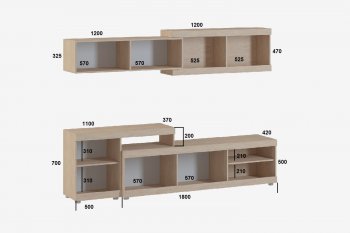 Стенка Оскар ТВ7 сонома (Генезис) в Арамиле - aramil.mebel-e96.ru