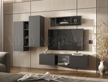 Стенка Оскар графит (Миф) в Арамиле - aramil.mebel-e96.ru