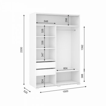 Шкаф-купе 1500 мм Оскар (ИЦ) в Арамиле - aramil.mebel-e96.ru