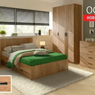 Кровать с ящиками Осло дуб (Риннер) в Арамиле - aramil.mebel-e96.ru