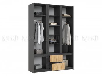 Шкаф 1500 мм Остин крафт/графит (Миф) в Арамиле - aramil.mebel-e96.ru