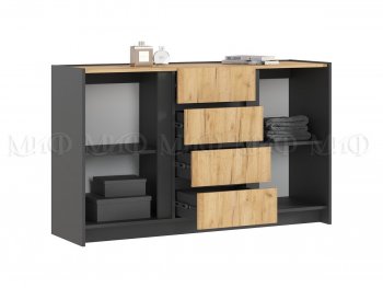 Комод 2дв.4ящ. Остин крафт/графит (Миф) в Арамиле - aramil.mebel-e96.ru