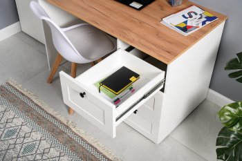 Стол письменный 12.159 Остин белый (Моби) в Арамиле - aramil.mebel-e96.ru