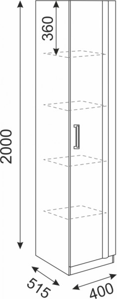 Пенал Волкер М3 (Риннер) в Арамиле - aramil.mebel-e96.ru