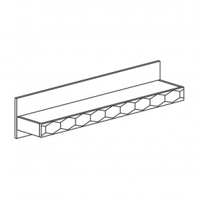 Полка Дели 68 белый софт-тач в Арамиле - aramil.mebel-e96.ru