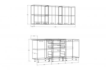 Кухонный гарнитур Рио 1800 мм (Зарон) в Арамиле - aramil.mebel-e96.ru