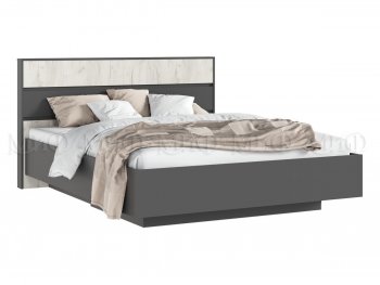 Кровать парящая Роджина с подсветкой, графит/крафт белый (Миф) в Арамиле - aramil.mebel-e96.ru