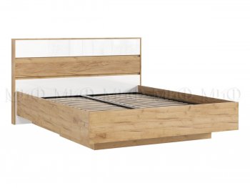 Кровать парящая Роджина с подсветкой, крафт/белый (Миф) в Арамиле - aramil.mebel-e96.ru