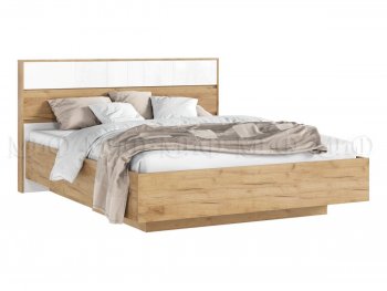 Кровать парящая Роджина с подсветкой, крафт/белый (Миф) в Арамиле - aramil.mebel-e96.ru