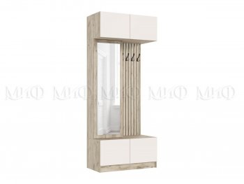 Прихожая Роджина крафт серый/кашемир, модульная (Миф) в Арамиле - aramil.mebel-e96.ru