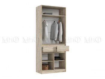 Шкаф 1000 мм Роджина крафт серый/кашемир (Миф) в Арамиле - aramil.mebel-e96.ru